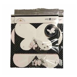 doodlebug design plain & simple large & small chipboard butterly (1 ea.) c. 2007